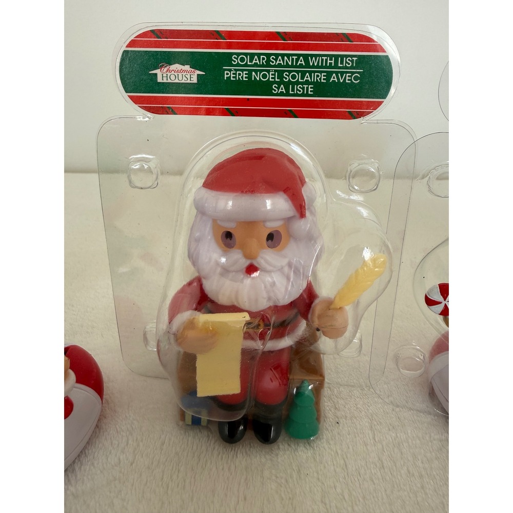 Christmas House Solar Powered Dancing Santa Snowman Lot Of 7 Holidays Christmas